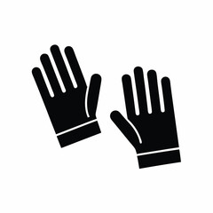 Gloves icon silhouette vector illustration
