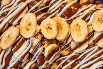 Chocolate banana waffle 