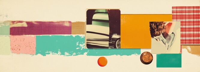 A mural combines geometric shapes and a vibrant color palette, showcasing sharp angles and layered designs. This contemporary artwork adds a dynamic visual contrast to the urban environment © Tamara