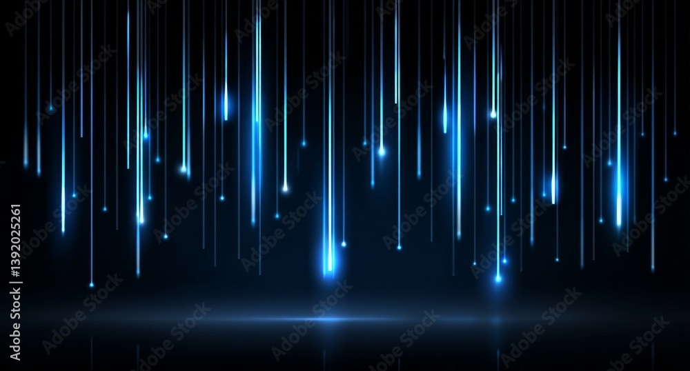 Aufkleber a high-detail abstract digital background, comprising fast-moving light and stripes, connections, li