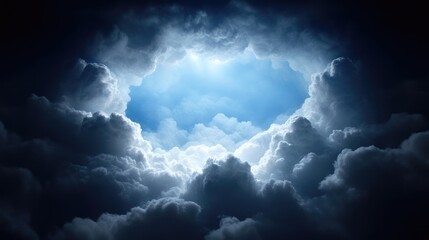 Obraz premium Divine light piercing dark clouds