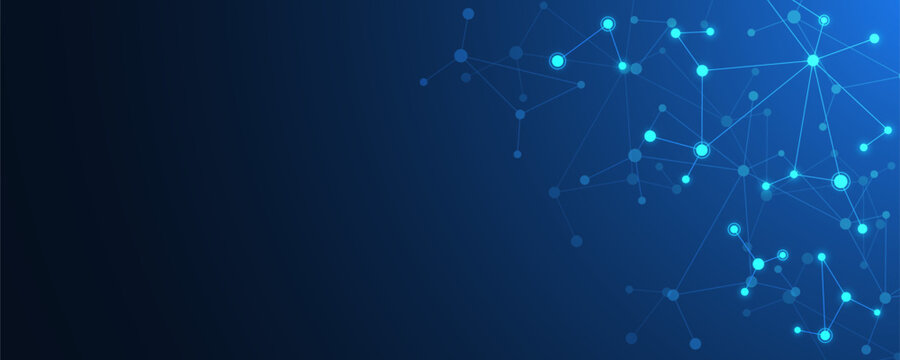 Molecular structure and genetic engineering, molecules DNA, neural network, scientific research. Abstract background for innovation technology, science, healthcare, and medicine