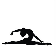 Fototapeta premium Gymnastics Silhouette, Gymnast Art, Gymnast Clipart, Gymnast Vector, Gymnast Icon, Gymnast Outline, Gymnast Shape, Gymnast Drawing, Gymnast Graphic, Gymnast Design, Gymnast Logo, Gymnast Tattoo, Gymna