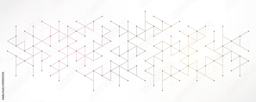 Aufkleber Abstract vector background with a geometric pattern of triangle shapes. Graphic design element 