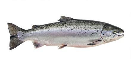 Naklejka premium Photorealistic salmon fish side view