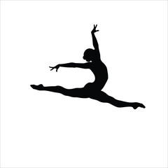 Fototapeta premium Gymnastics Silhouette, Gymnast Art, Gymnast Clipart, Gymnast Vector, Gymnast Icon, Gymnast Outline, Gymnast Shape, Gymnast Drawing, Gymnast Graphic, Gymnast Design, Gymnast Logo, Gymnast Tattoo, Gymna