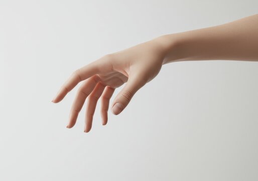 Human hand reaching downward graceful