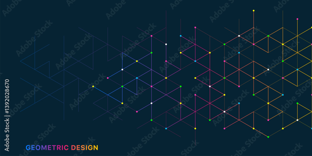 Aufkleber Abstract vector background with a geometric pattern of triangle shapes. Graphic design element 