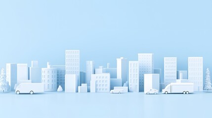 Naklejka premium Smart city concept with augmented reality and space for text