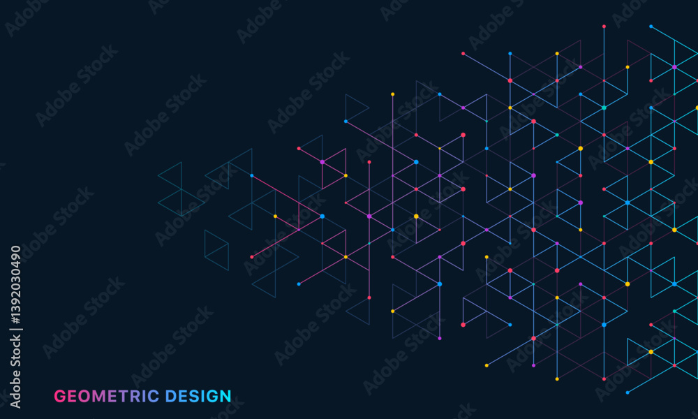 Aufkleber Abstract vector background with a geometric pattern of triangle shapes. Graphic design element 