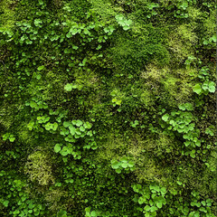 Obraz premium Neatly Trimmed Grass and Plant Pattern On white background