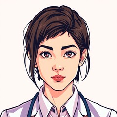 High-resolution stock photo, pixel art style, teenage professional, bright color palette, retro aesthetic, headshot, focused expression, sharp details
