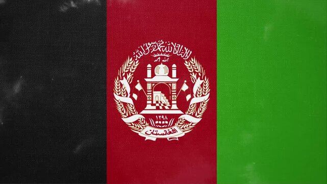 Animated Video Showing the Flag of AFGHANISTAN Emerging from Nowhere