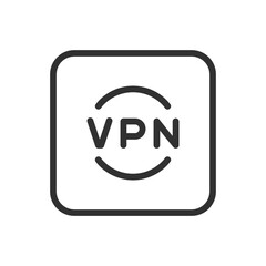 VPN Sticker Icon – Virtual Private Network Symbol for Secure Internet Access