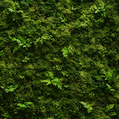 Obraz premium Neatly Trimmed Grass and Plant Pattern On white background