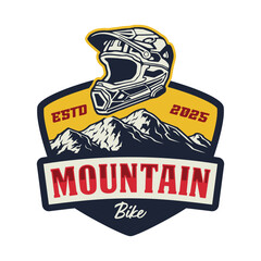 Extreme Downhill Mountain Biking Adventure Vector Design