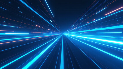 neon blue speed lines create trendy digital backdrop creative visual effects motion graphics modern futuristic