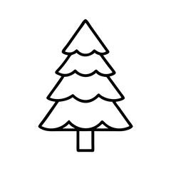 Fototapeta premium Christmas tree illustration in minimalistic style 