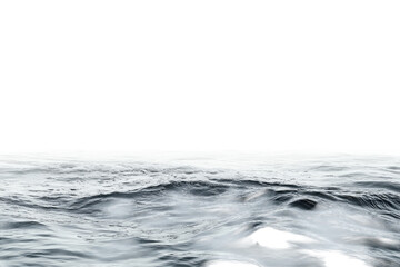 Serene ocean waves under a bright sky tranquil water scene peaceful blue sea calming minimalist isolated on transparent background