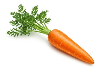 Fresh carrot vibrant orange green