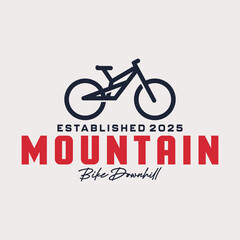 Extreme Downhill Mountain Biking Adventure Vector Design