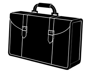 Briefcase silhouette vector illustration