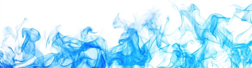 Blue Smoke Abstract: Captivating blue smoke artfully swirls, creating a mesmerizing abstract composition that embodies ethereal, dreamy, and cool vibes.