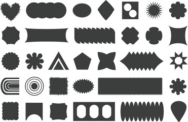 Obraz premium Abstract geometric shapes Set. Unique Abstract Geometric Shapes Collection