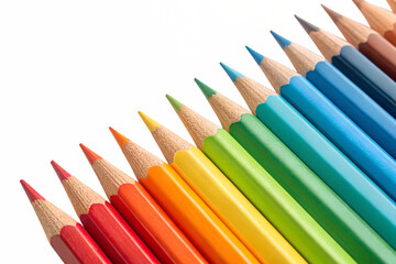 Obraz premium color pencils isolated on white background