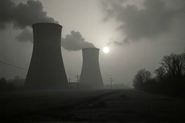 Power plant situated in nature
