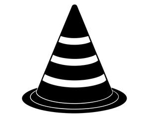 Construction Cone silhouette vector illustration