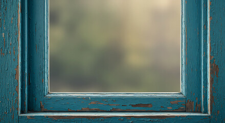 blue shutters, weathered wood,Faded blue shutters with weathered rustic decor, presenting a timeless vintage design with a decorative lattice window."