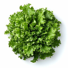 Obraz premium Fresh green lettuce overhead shot, food background, healthy eating