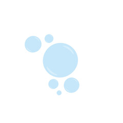 Air bubbles or oxygen bubbles. Vector illustration.