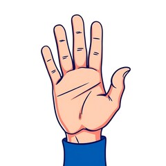 hand pointing finger vector art