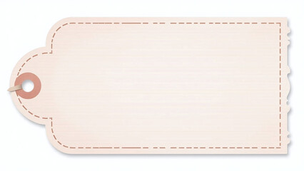 soft pastel ribbon decorative tag scalloped edge suitable gift wrapping crafting isolated white background digital