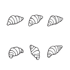 Elegant Croissants Vector Line Art for Designers