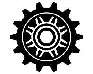 Gear silhouette vector illustration