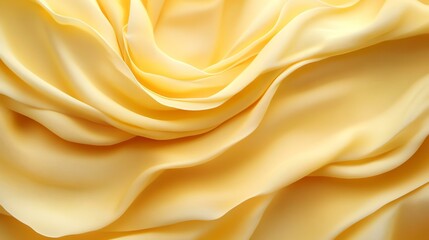 Obraz premium Soft yellow fabric draped elegantly in folds.