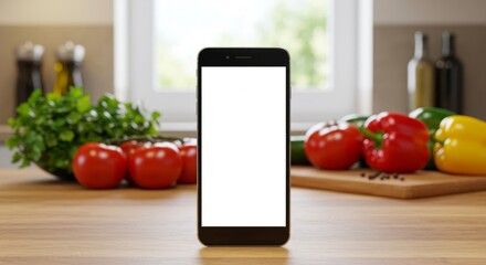 Smartphone Mockup in Grocery Store