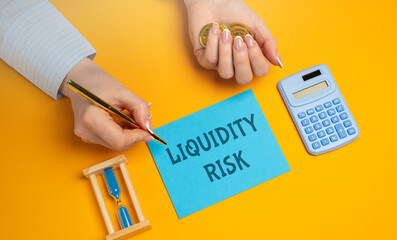 Liquidity risk concept. Risk that a company or individual won’t be able to quickly convert assets...