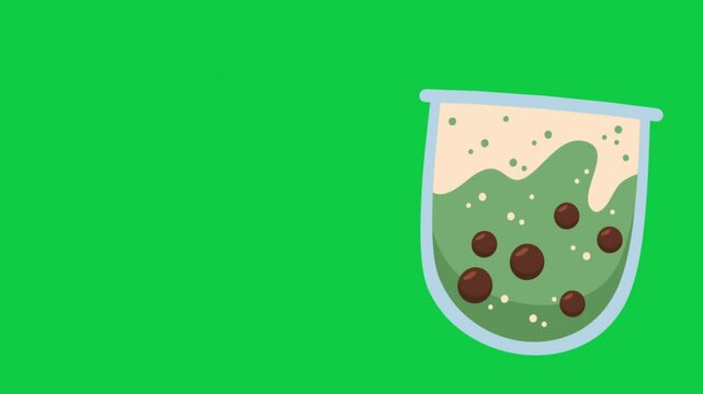 bubble tea or coffee drinks motion graphic