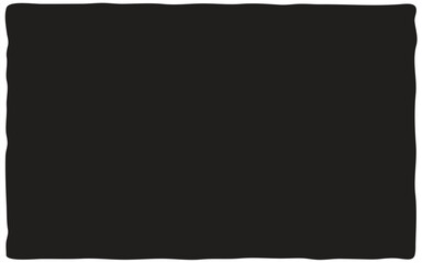 Obraz premium Solid black rectangle with slightly uneven, hand-drawn edges. Simple and versatile for backgrounds or design elements needing a rough touch.