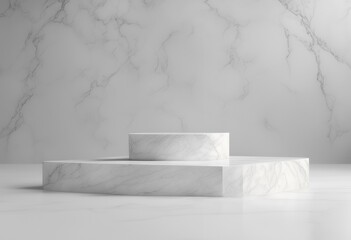 pedestal platform empty backdrops studio marble modern background display rendering product podium white 3d futuristic three-dimensional abstract advertising scene stage design showcase award