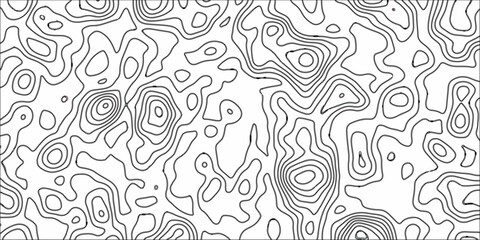 Abstract topographic contours map background. Topography white wave lines vector background. Topographic map Patterns, Topographic map and place for texture. Wavy curve lines banner. 
