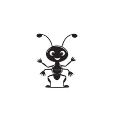 Fototapeta premium Ant cartoon character silhouette
