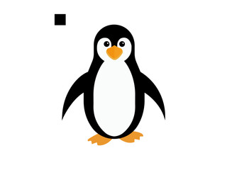 penguin vector icon isolated on white.penguin icon design template vector illustration. penguin vector, icon vector illustration, penguin silhouette of a penguin isolated on a white background, eps, p