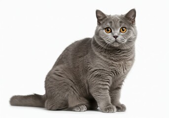 Obraz premium British shorthair cat gray fur