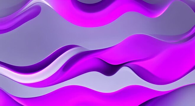 Multiple shades of purple form a series of flowing waves against a lighter gray backdrop 4K vertical