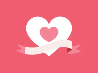 mother's day vector concept with white heart ribbon. (3).eps